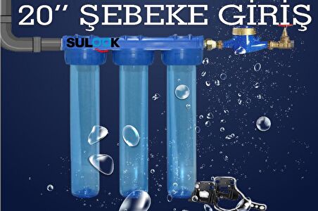 Sulook 20 Inç Bina-Daire-Şebeke Girişi Su Arıtma Filtre Kabı