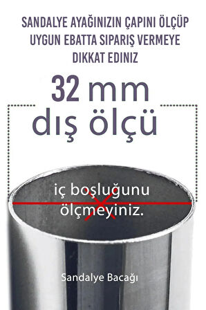 12 Adet Sessiz Tip Sandalye Pabucu Masa Sandalye Zemin Koruyucu 3,2CM Şeffaf