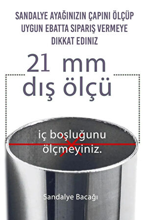 20 Adet Sessiz Tip Sandalye Pabucu Masa Sandalye Zemin Koruyucu 2,1 Cm Siyah