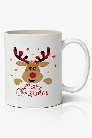 Kişiye Özel Yılbaşı Yeni Yıl Christmas Temalı Beyaz Kupa Bardak Sevgiliye Arkadaşa Hediye v5