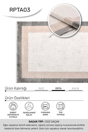 ANATOLIA HALI LENA -Ekru / Gri / Pudra -Oturma Odası, Salon-Kolay Temizlenebilir
