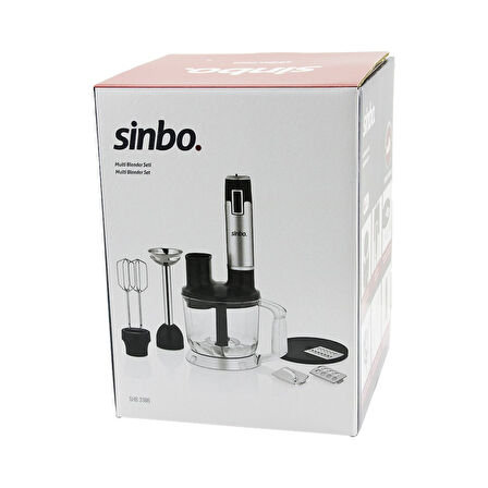 TURBO MULTİ BLENDER SETİ DOĞRAYICI- MİKSER- BLENDER RENDE DİLİM DİSKLERİ 300W 2LT HAZNE SHB-3186 (4987)