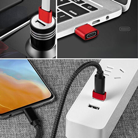 USB&amp;#39;den TYPE-C &amp;#39;ye Dönüştürücü Adaptör Veri Aktarımı Sağlayıcı Şarj Data Çevirici (4987)