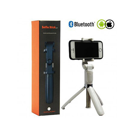 Selfie Stick L01 Bluetooth Kumandalı Selfie Çubuğu Tripod Monopod (4987)