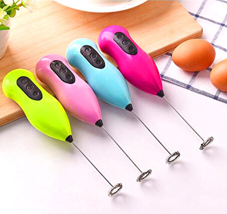 Mini Pilli Karıştırıcı ve Köpürtücü El Mikseri (4987)