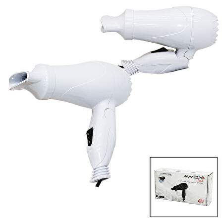 AWOX FOLD SAÇ KURUTMA - FÖN MAKİNESİ SEYAHAT TİPİ 750W (4987)