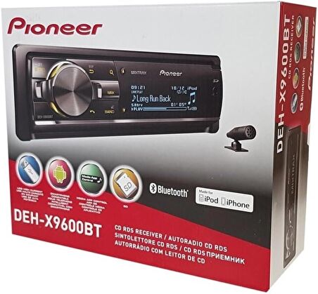 Pioneer DEH-X9600bt Bluetooth'lu CD'li 4X50W Mixtrax USB SD 3 Anfi Çıkışlı Üst Seri Oto Teyp Digicom