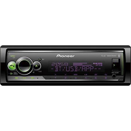 Pioneer MVH-S520BT Usb-Fm-Aux-Bluetooth-Wma-Wav-Flac ve Aac 4x50 Watt Oto Teyp