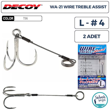 Decoy WA-21 Çelik Telli Üçlü İğne Asist L #4 (2 Adet)