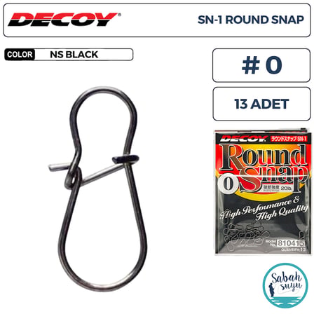 Decoy SN-1 Round Snap Klips BN #0 20lb (13 Adet)