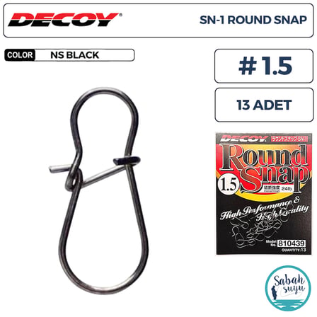 Decoy SN-1 Round Snap Klips BN #1.5 24lb (13 Adet)