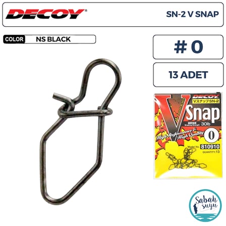 Decoy SN-2 V Snap Klips #0 30lb (13 Adet)