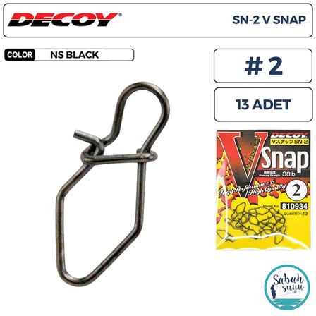 Decoy SN-2 V Snap Klips #2 38lb (13 Adet)