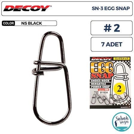Decoy SN-3 Egg Snap Klips #2 60lb (7 Adet)