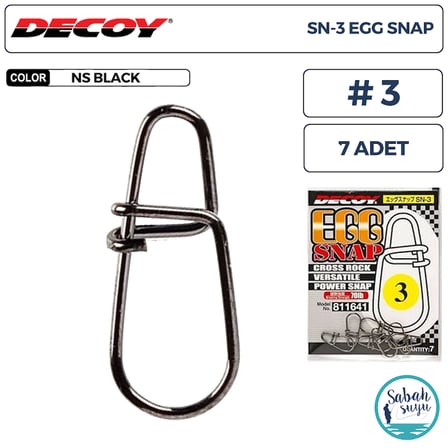 Decoy SN-3 Egg Snap Klips #3 70lb (7 Adet)