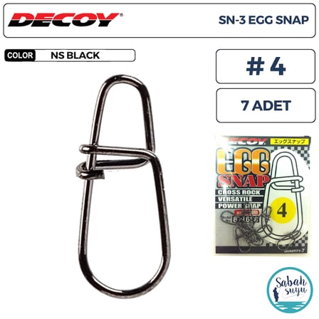 Decoy SN-3 Egg Snap Klips #4 90lb (7 Adet)