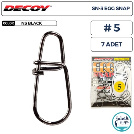 Decoy SN-3 Egg Snap Klips #5 120lb (7 Adet)
