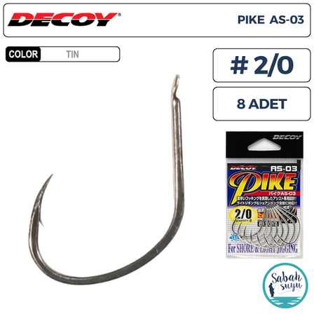 Decoy AS-03 Pike Light Jigging Asist İğne TIN #2/0 (8 Adet)
