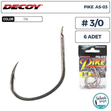 Decoy AS-03 Pike Light Jigging Asist İğne TIN #3/0 (6 Adet)