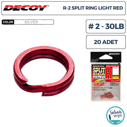 Decoy R-2 Split Ring Halka Light Red #2 30lb (20 Adet)