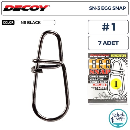 Decoy SN-3 Egg Snap Klips #1 30lb (7 Adet)