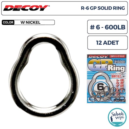 Decoy R-6 GP Solid Ring (Kapalı Halka) #6 600lb (12 Adet)