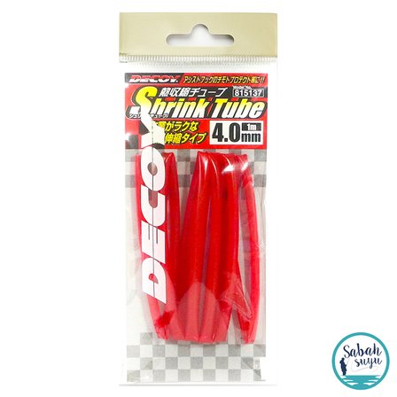 Decoy T-3 Shrink Tube Asist İğne Makaronu 4.0mm 1mt Kırmızı