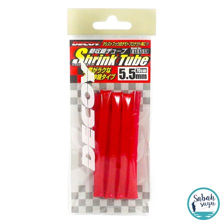 Decoy T-3 Shrink Tube Asist İğne Makaronu 5.5mm 70cm Kırmızı