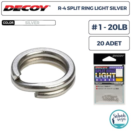Decoy R-4 Split Ring Halka Light Silver #1 20lb (20 Adet)