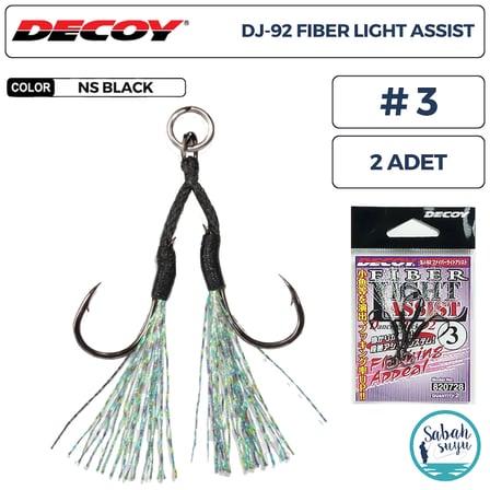 Decoy DJ-92 Fiber Tüylü Çiftli Asist İğnesi #3 (2 Adet)