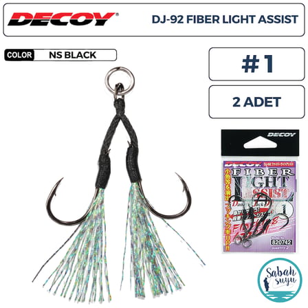 Decoy DJ-92 Fiber Tüylü Çiftli Asist İğnesi #1 (2 Adet)