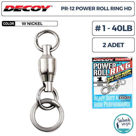 Decoy PR-12 Powerroll Ring Halkalı Fırdöndü #1 40lb (2 Adet)