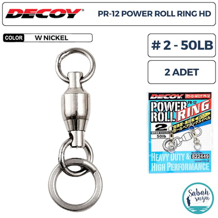 Decoy PR-12 Powerroll Ring Halkalı Fırdöndü #2 50lb (2 Adet)