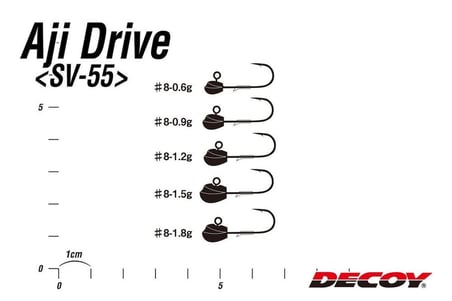 Decoy SV-55 Aji Drive Jighead NO:8-1,5 GR