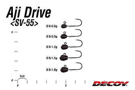 Decoy SV-55 Aji Drive Jighead NO:8-1,8 GR