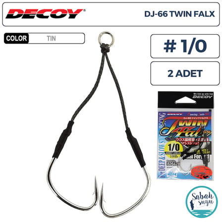 Decoy DJ-66 Twin Falx Çiftli Asist İğnesi #1/0 (2 Adet)