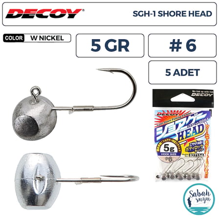 Decoy SGH-1 Shore Jighead 5gr #6 WN (5 Adet)