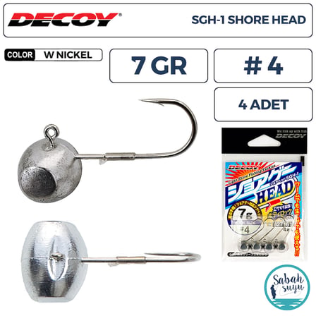 Decoy SGH-1 Shore Jighead 7gr #4 WN (4 Adet)