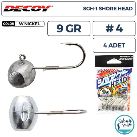 Decoy SGH-1 Shore Jighead 9gr #4 WN (4 Adet)