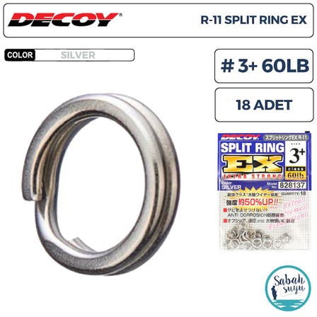 Decoy R-11 Split Ring EX Halka #3+ 60lb (18 Adet)