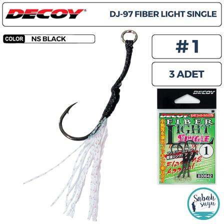 Decoy DJ-97 Fiber Light Tüylü Tekli Asist İğnesi #1 (3 Adet)