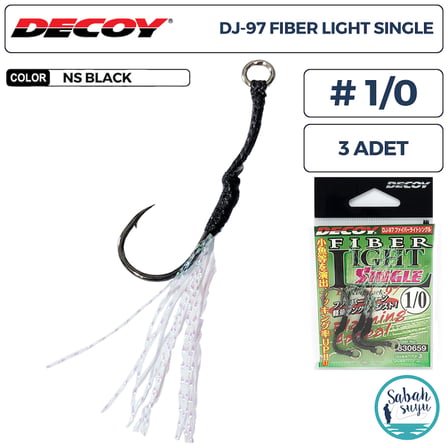 Decoy DJ-97 Fiber Light Tüylü Tekli Asist İğnesi #1/0 (3 Adet)