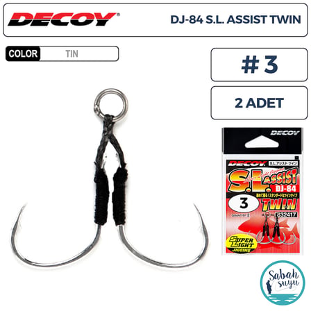 Decoy DJ-84 Super Light Çiftli Asist İğnesi #3 (2 Adet)