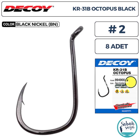 Decoy KR-31B Octopus Delikli Olta İğnesi BN #2 (8 Adet)