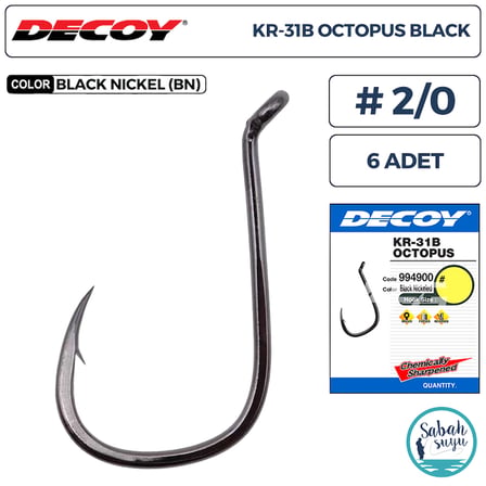 Decoy KR-31B Octopus Delikli Olta İğnesi BN #2/0 (6 Adet)