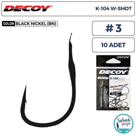 Decoy K-104 W-Shot Olta İğnesi BN #3 (10 Adet)