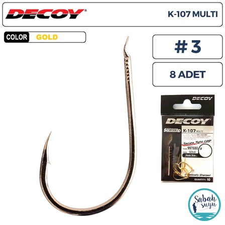 Decoy K-107 Multi Olta İğnesi Gold #3 (8 Adet)