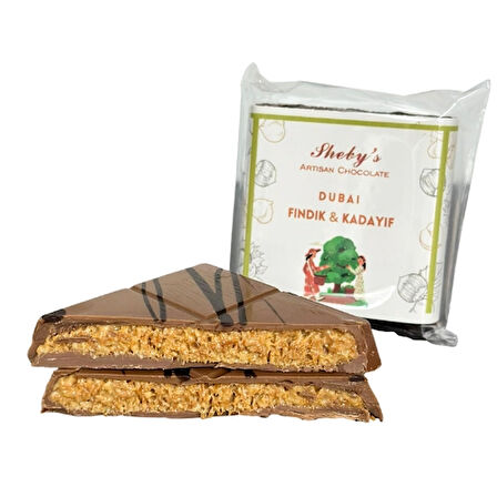 Çıtır Kadayıflı Fındık Krema Dolgulu Sütlü Tablet Çikolata 100gr (İstanbul Çikolatası)