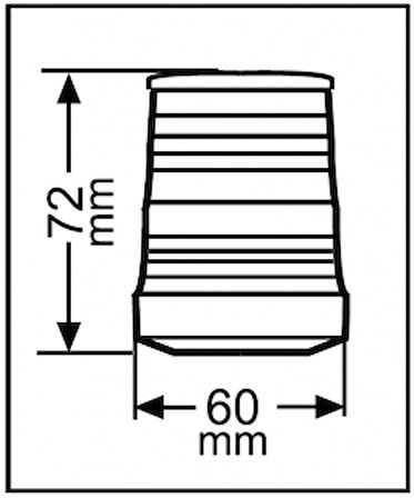 Çıpa feneri 12V/10W Siyah Ø20mm boruya montaj