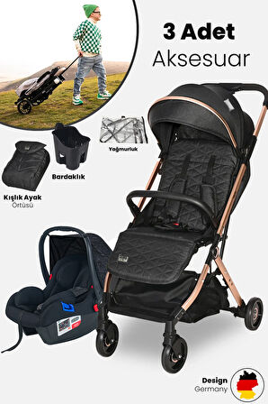 Lorelli Myla Kabin Boy & Travel Set Bebek Arabası - Black